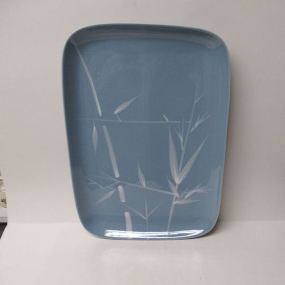 Winfield China BLUE BAMBOO 14 1/2 Inch Rectangular Serving or Meat Platter, USA - Picture 3 of 5